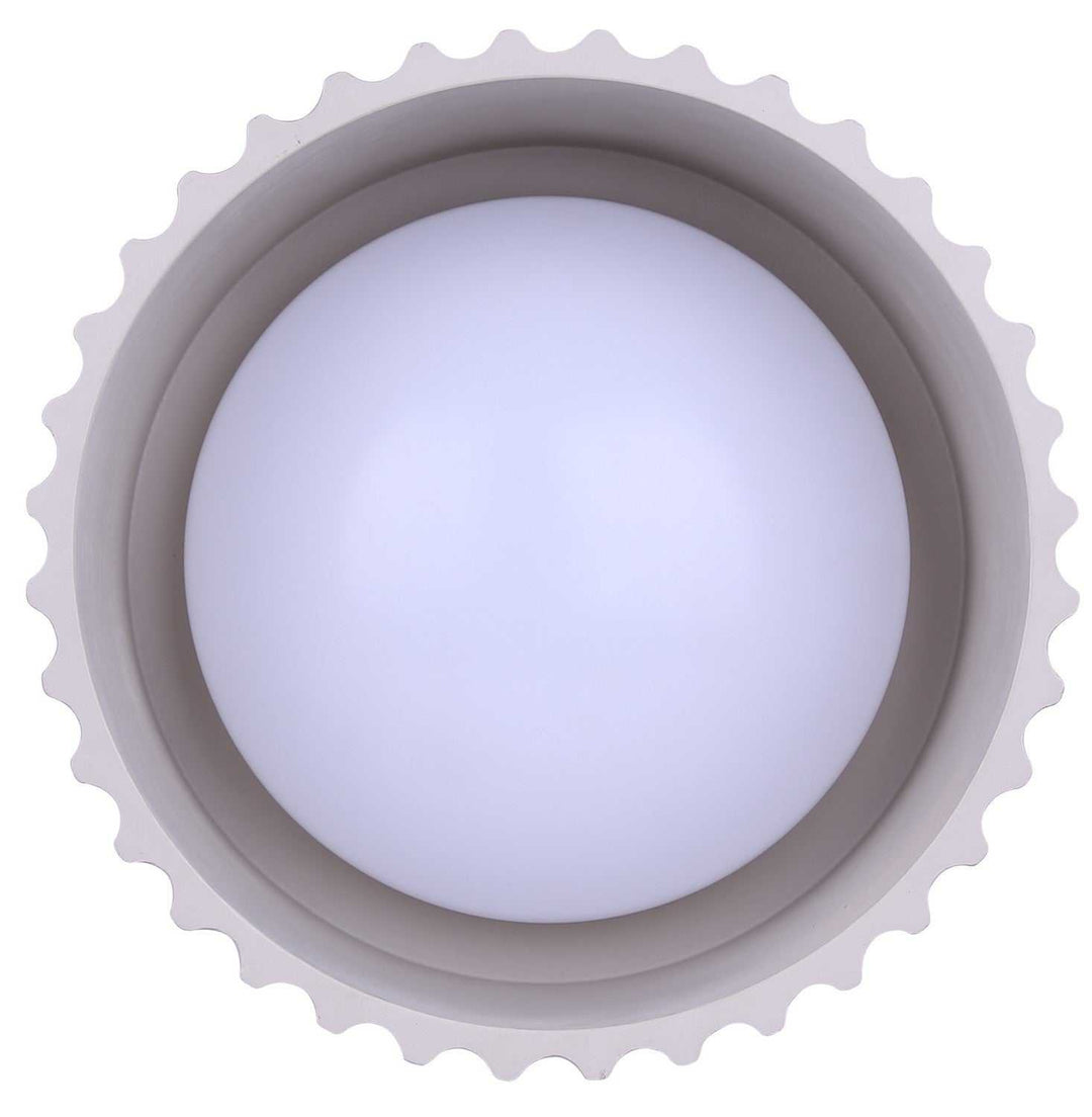 Tavi LED Flush Mount in Matte Black And Stone Canarm Canada