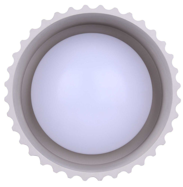 Tavi LED Flush Mount in Matte Black And Stone Canarm Canada