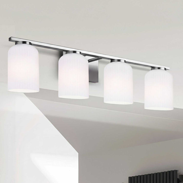 Bram Four Light Vanity in Brushed Nickel Canarm Canada