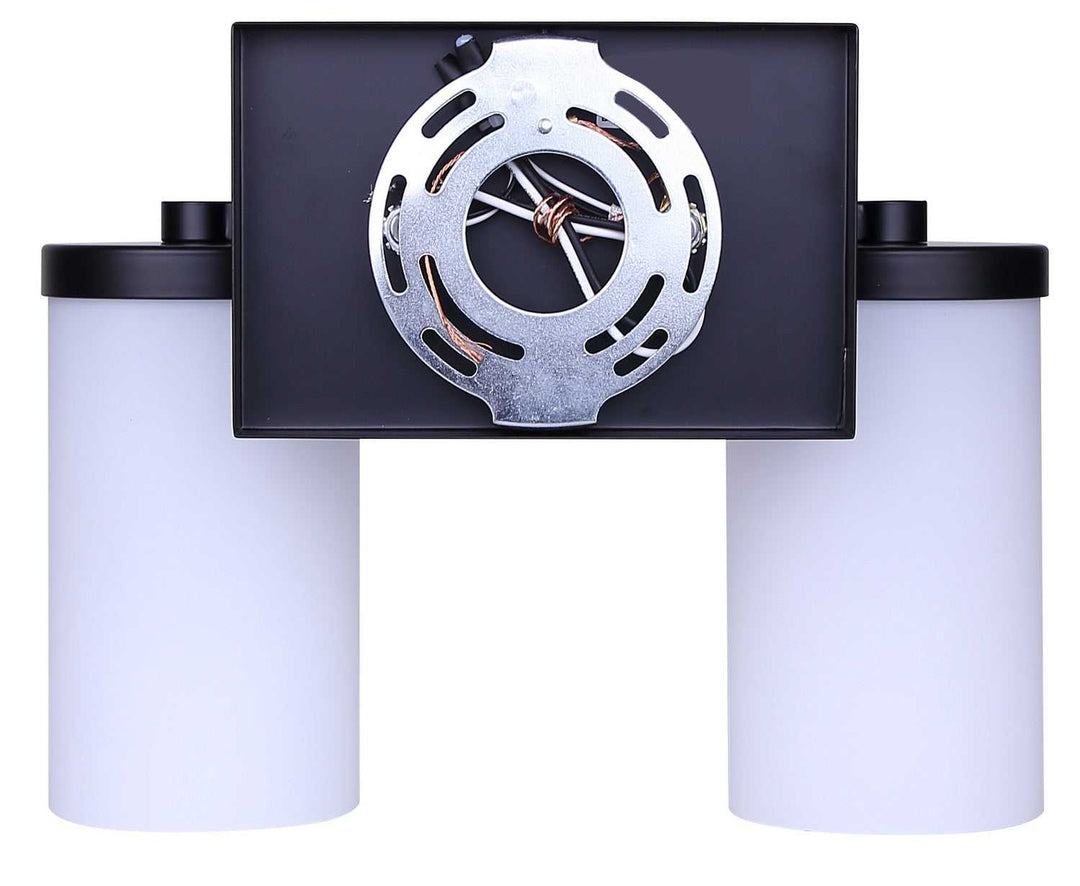Britton Two Light Vanity in Matte Black Canarm Canada