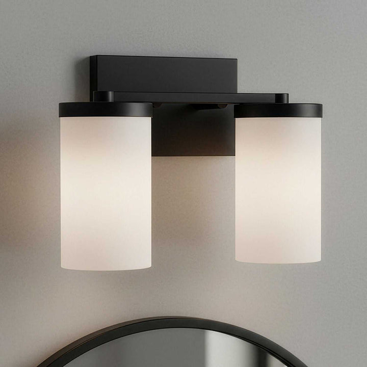 Britton Two Light Vanity in Matte Black Canarm Canada
