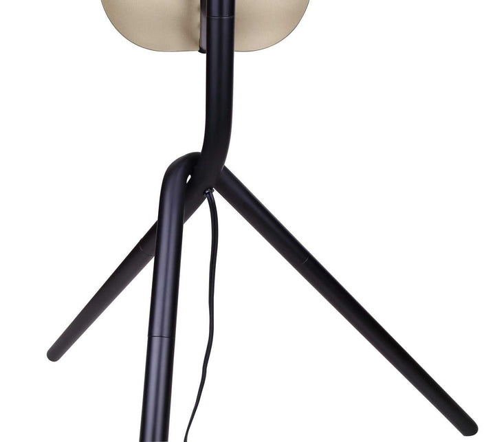 Zyric Six Light Floor Lamp in Matte Black & Painted Gold Canarm Canada