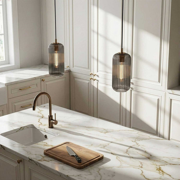 Malek One Light Pendant in Gold Canarm Canada