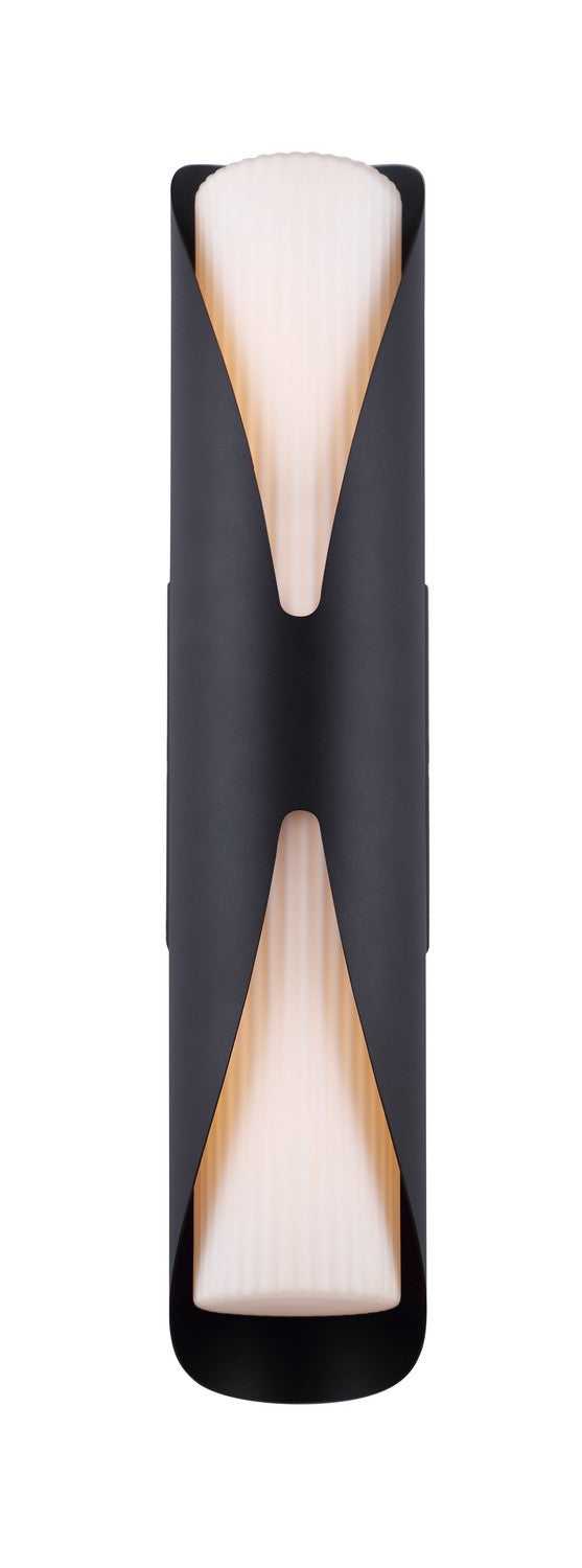 Dylan Two Light Outdoor Wall Lantern in Sand Black Canarm Canada