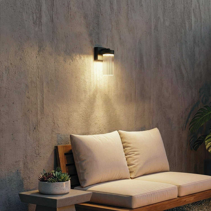 Aeron LED Outdoor Wall Mount in Black (Sand) Canarm Canada