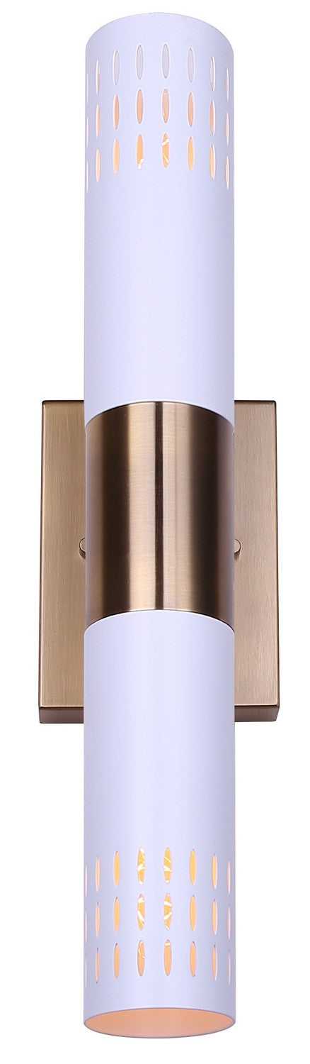 Gracie Two Light Wall Fixture in Gold + Matte White Canarm Canada