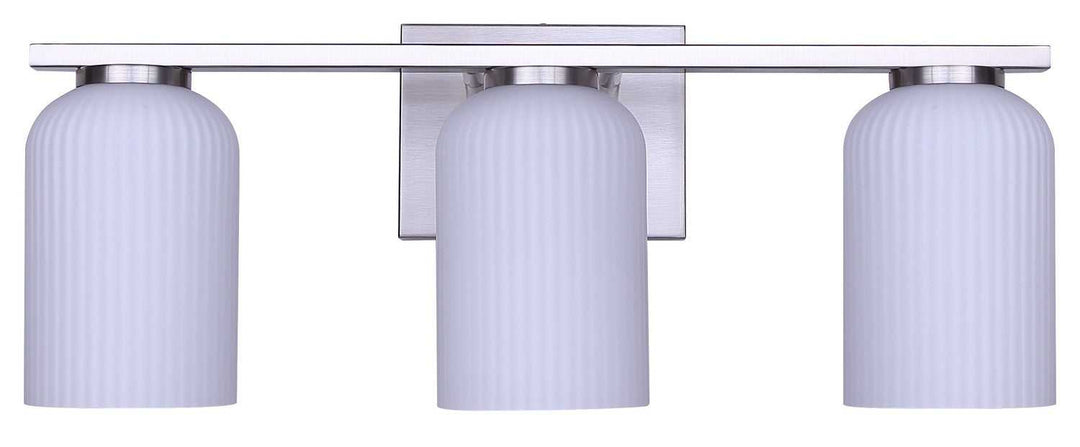 Bram Three Light Vanity in Brushed Nickel Canarm Canada