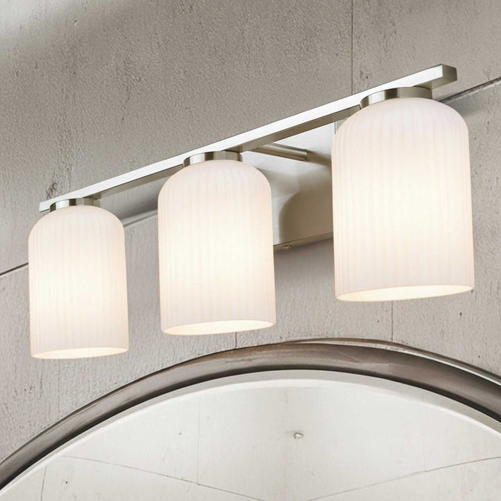 Bram Three Light Vanity in Brushed Nickel Canarm Canada