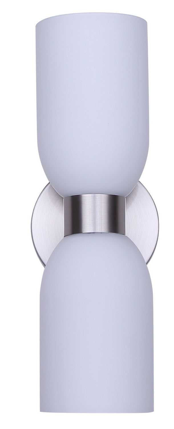 Darius Two Light Wall Fixture in Brushed Nickel Canarm Canada