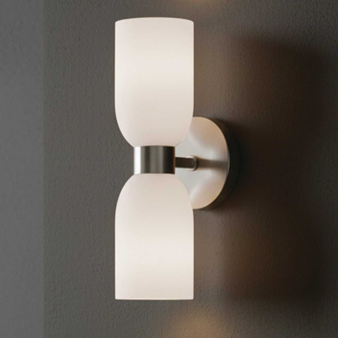 Darius Two Light Wall Fixture in Brushed Nickel Canarm Canada