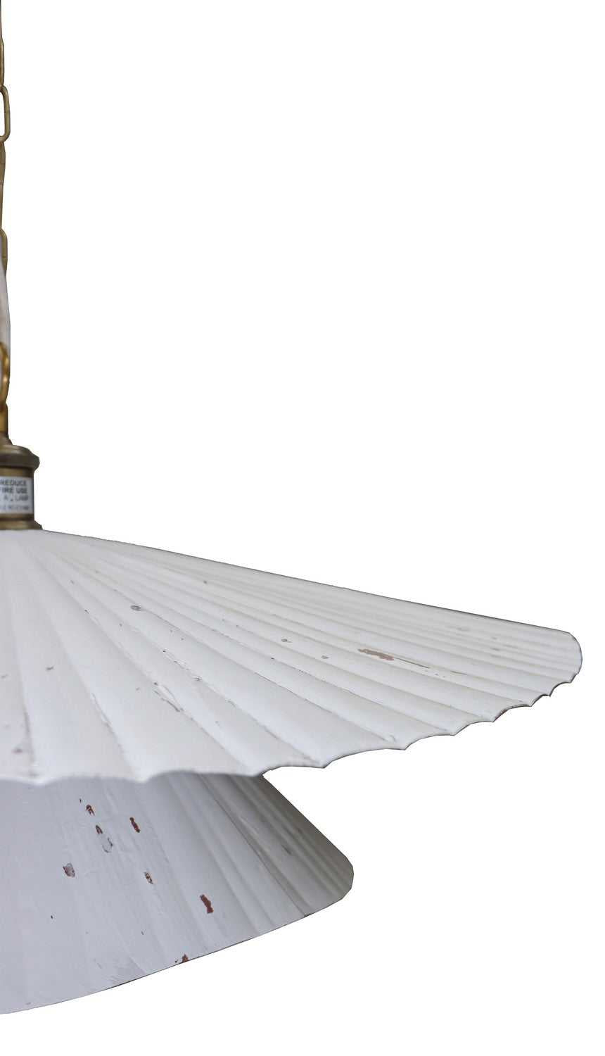 Ravi One Light Pendant in White Distress & Antique Brass Canarm Canada