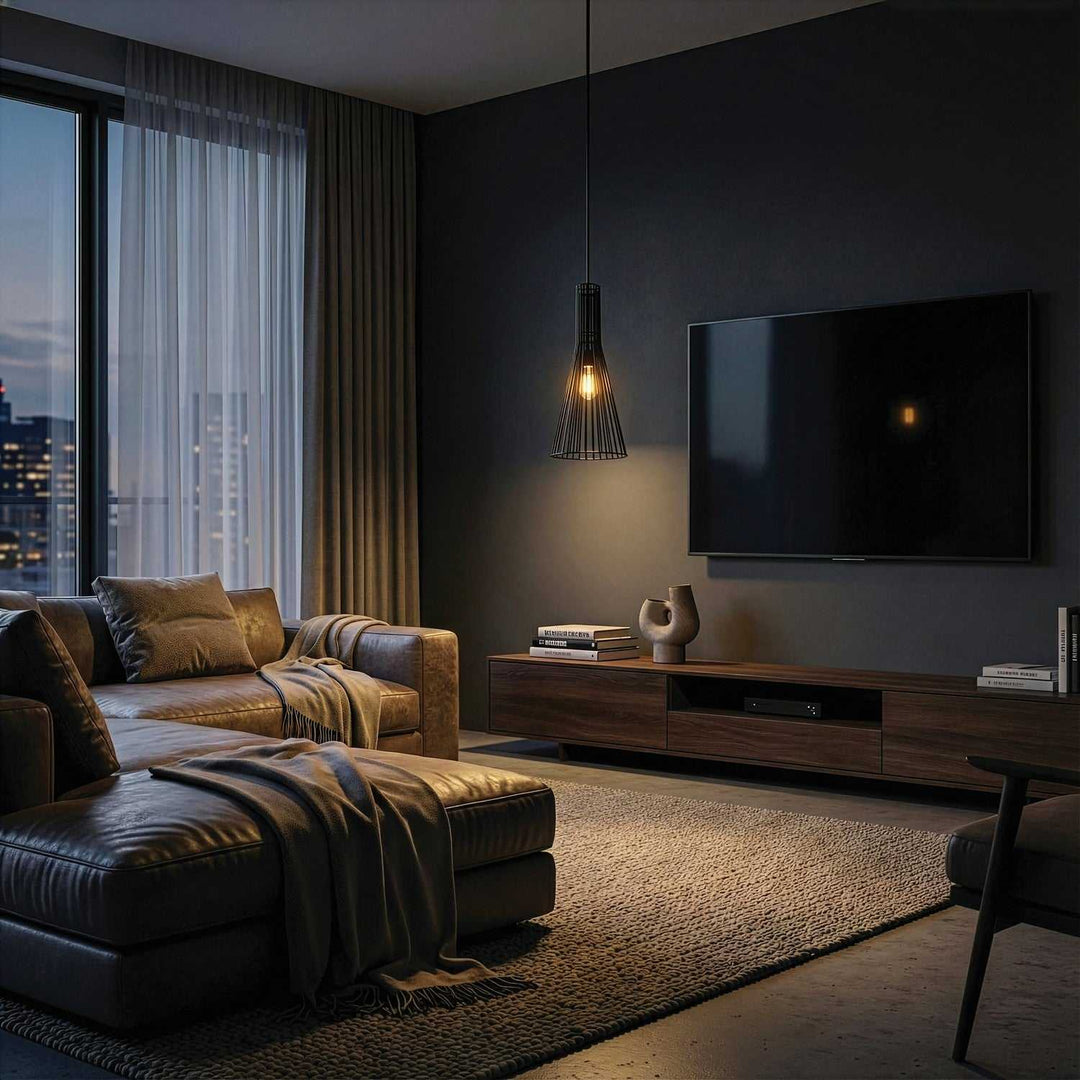 Elim One Light Pendant in Matte Black Canarm Canada