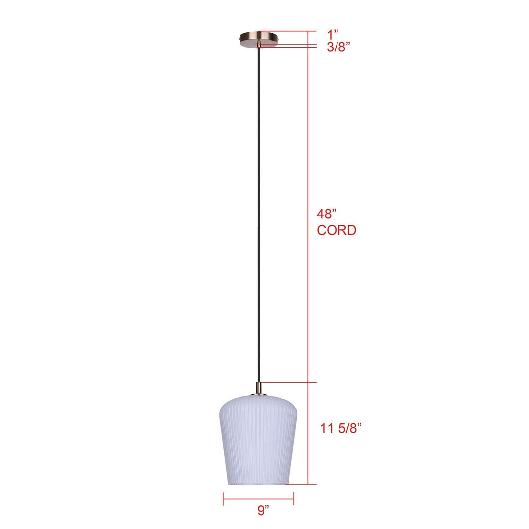 Leandro One Light Pendant in Gold Canarm Canada