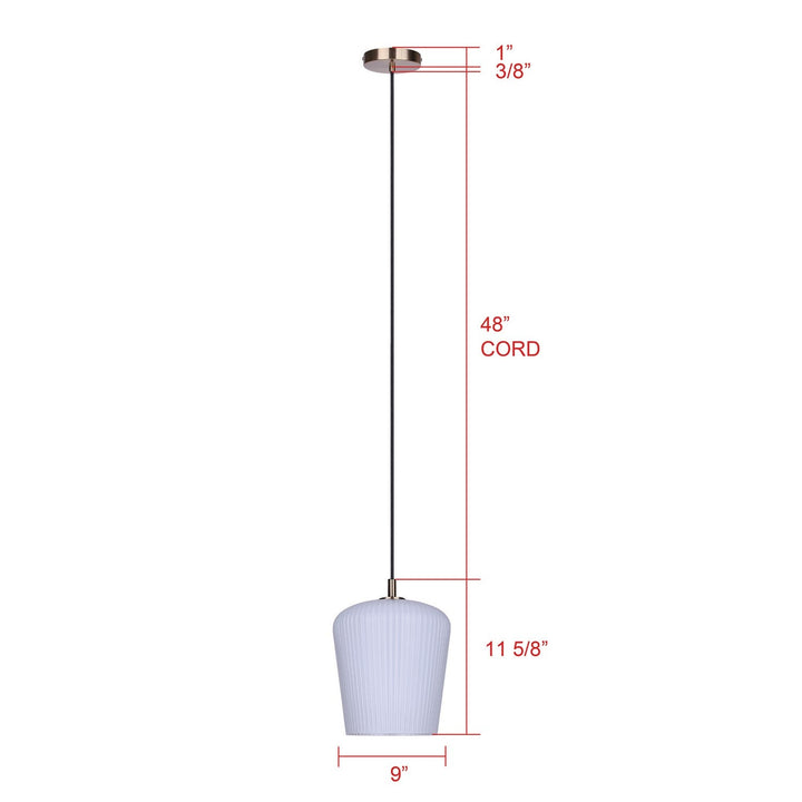 Leandro One Light Pendant in Gold Canarm Canada