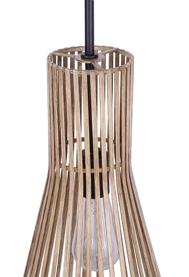 Elim One Light Pendant in Matte Black + Brushed Brown Canarm Canada