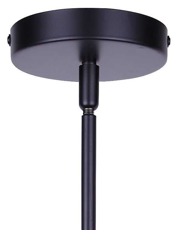 Elim One Light Pendant in Matte Black + Brushed Brown Canarm Canada