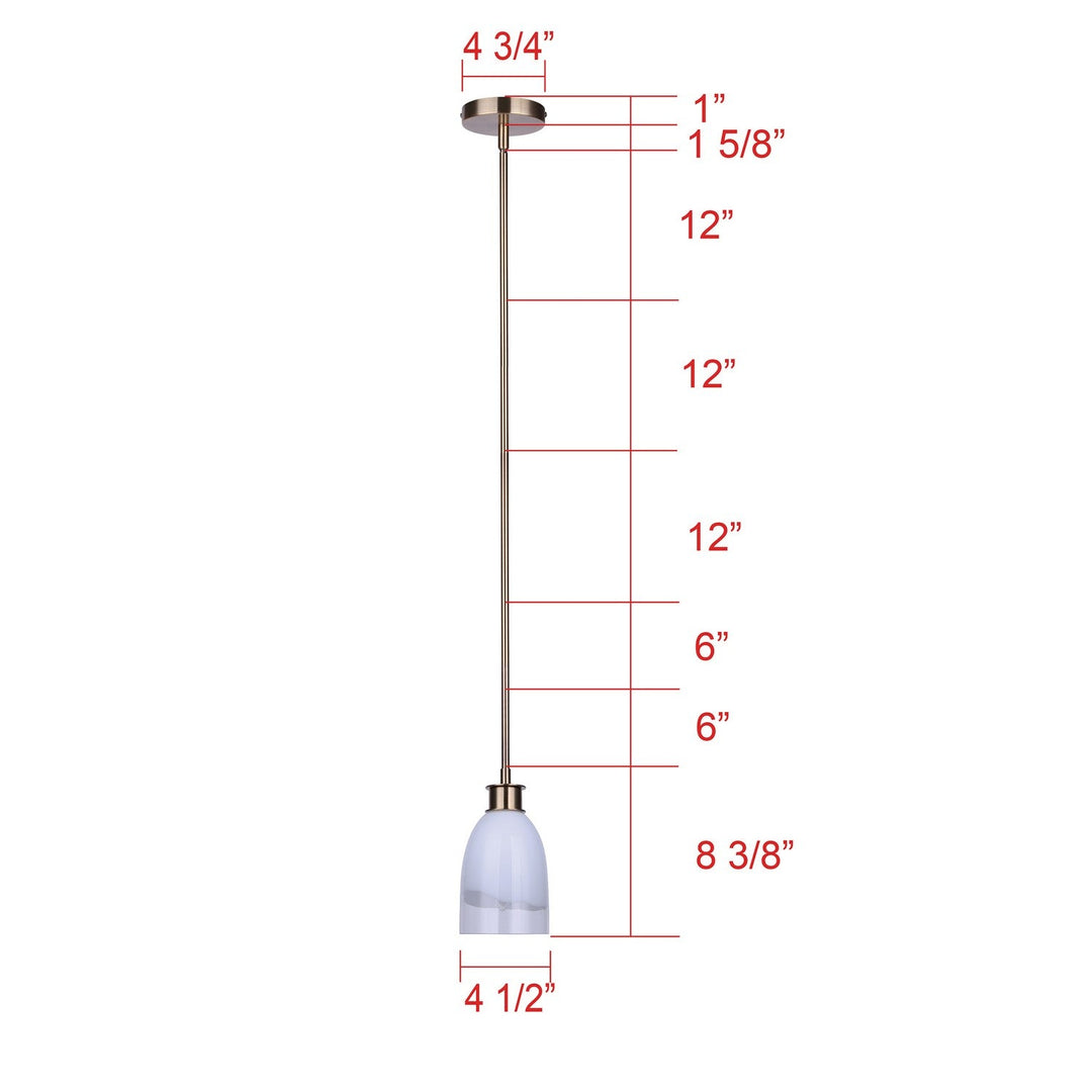 Rosie One Light Pendant in Gold Canarm Canada