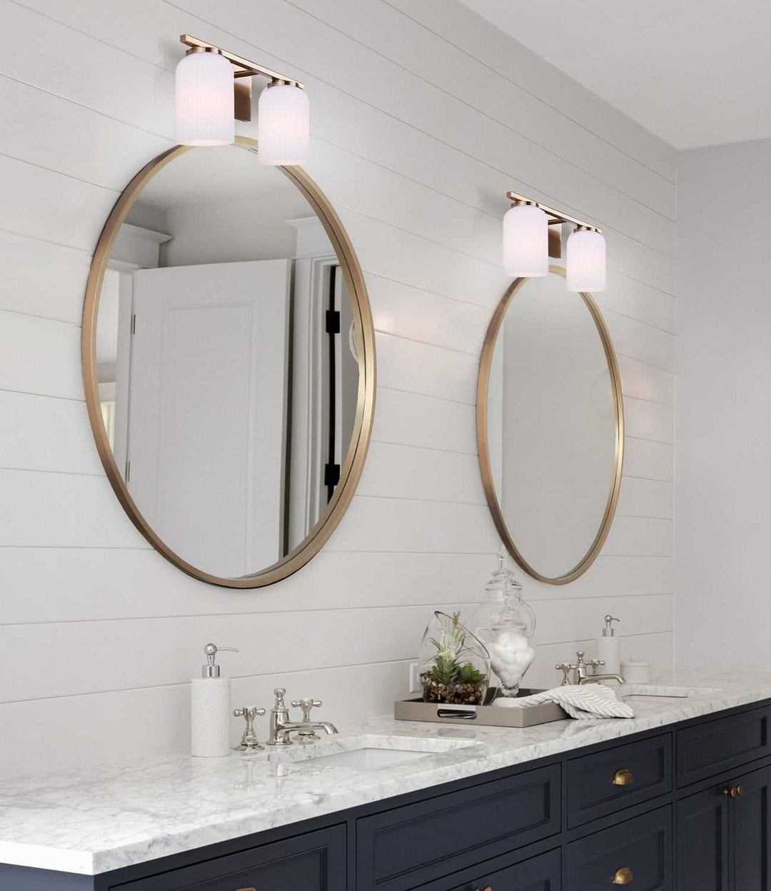 Bram Two Light Vanity in Gold Canarm Canada