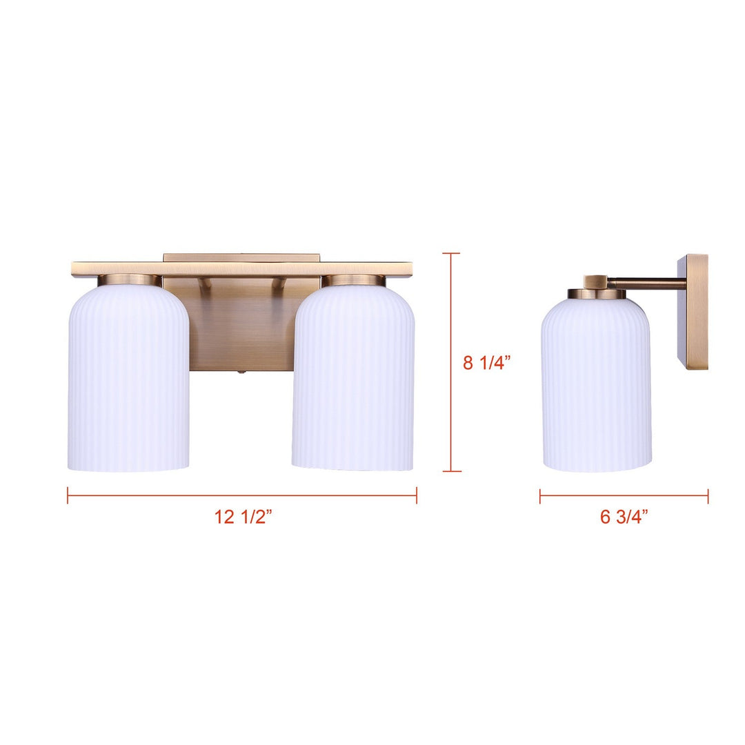 Bram Two Light Vanity in Gold Canarm Canada