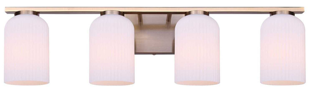 Bram Four Light Vanity in Gold Canarm Canada