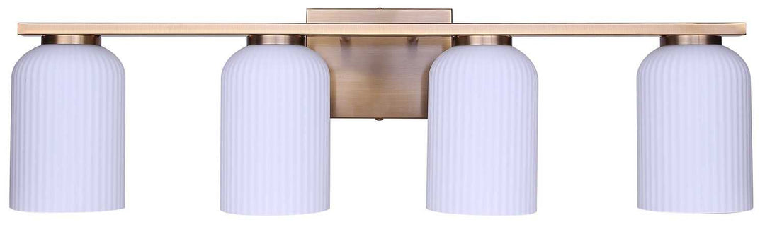 Bram Four Light Vanity in Gold Canarm Canada