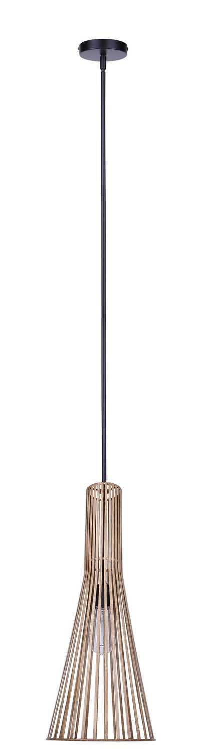 Elim One Light Pendant in Matte Black And Brushed Brown Canarm Canada