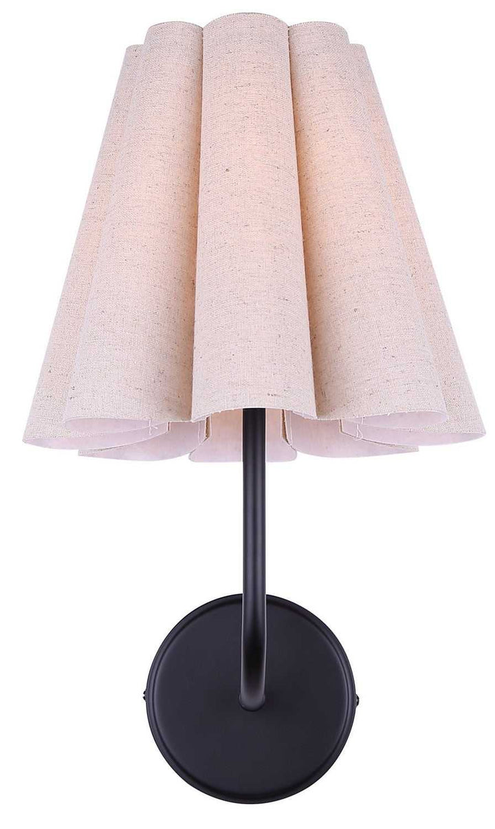 Iris One Light Wall Sconce in Matte Black Canarm Canada