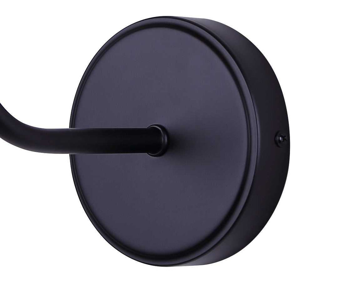 Iris One Light Wall Sconce in Matte Black Canarm Canada