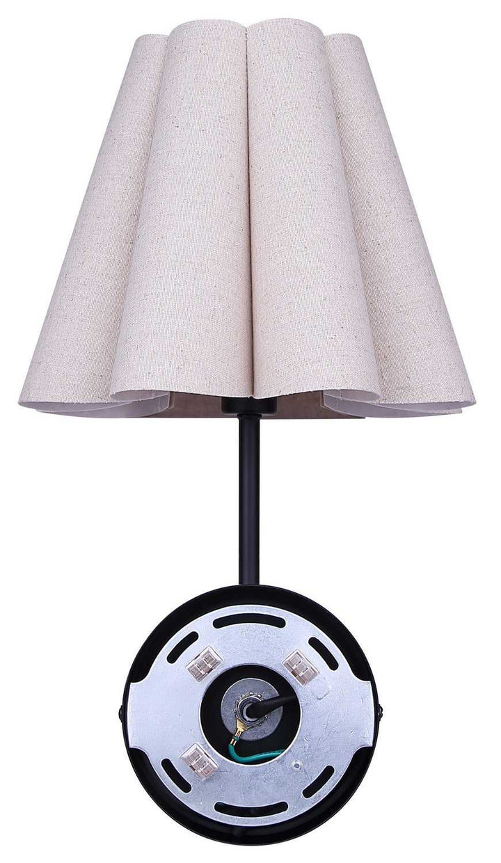 Iris One Light Wall Sconce in Matte Black Canarm Canada
