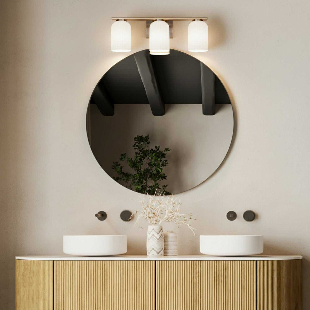 Bram Three Light Vanity in Gold Canarm Canada