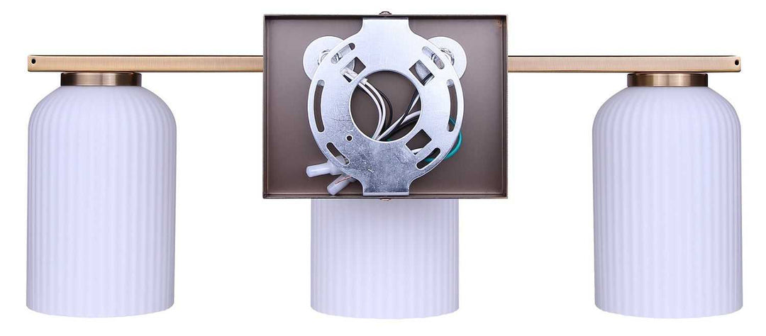 Bram Three Light Vanity in Gold Canarm Canada