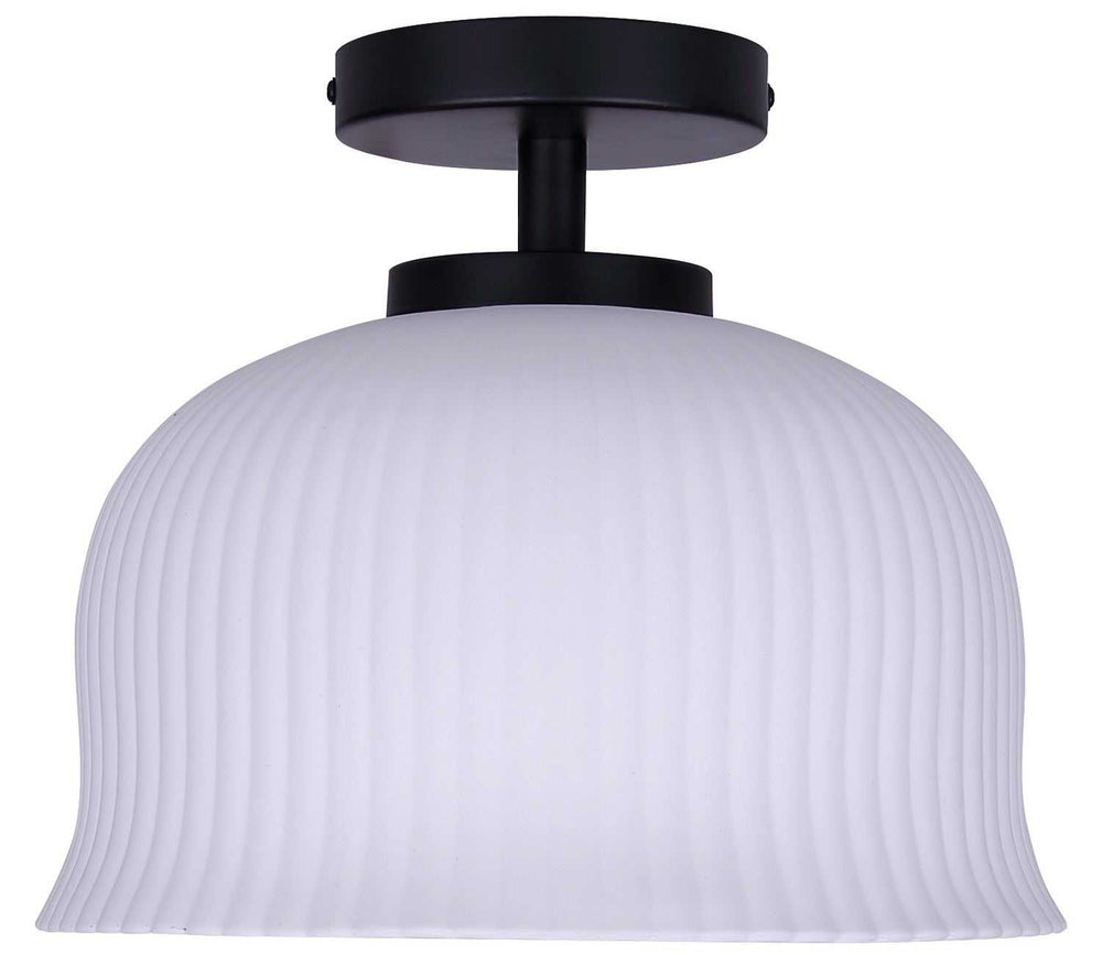 Sana One Light Semi-Flushmount in Matte Black Canarm Canada