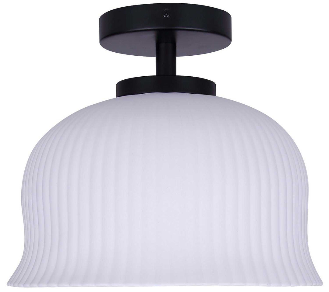 Sana One Light Semi-Flushmount in Matte Black Canarm Canada