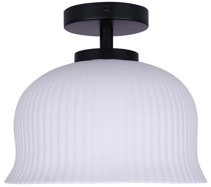 Sana One Light Semi-Flushmount in Matte Black Canarm Canada