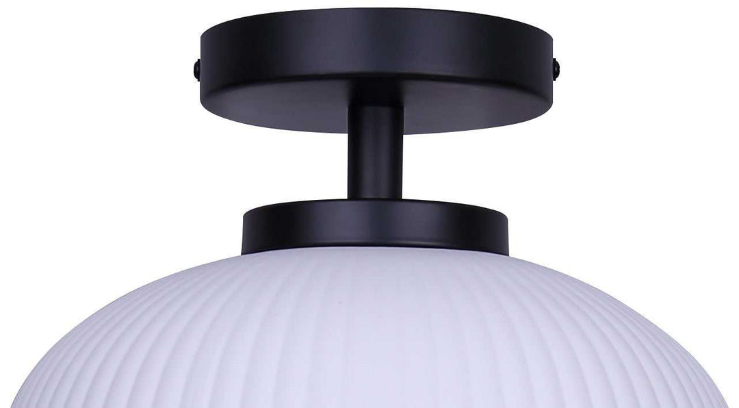 Sana One Light Semi-Flushmount in Matte Black Canarm Canada