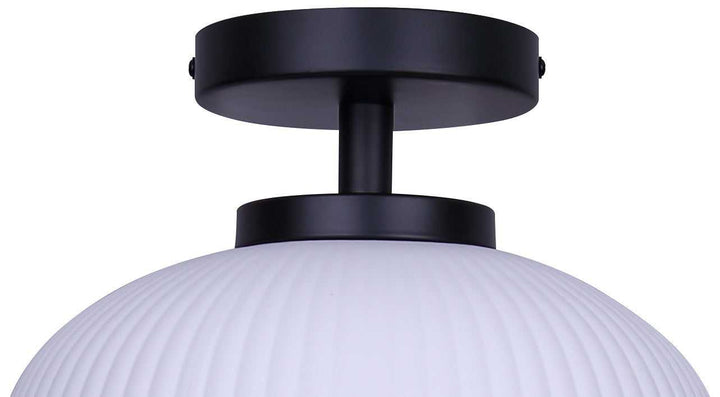 Sana One Light Semi-Flushmount in Matte Black Canarm Canada