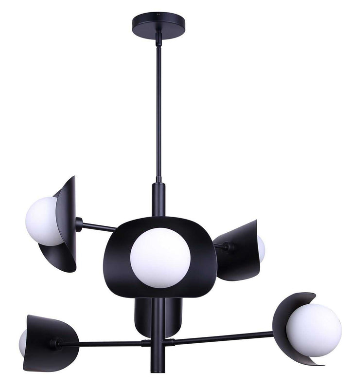 Arion Six Light Chandelier in Matte Black Canarm Canada