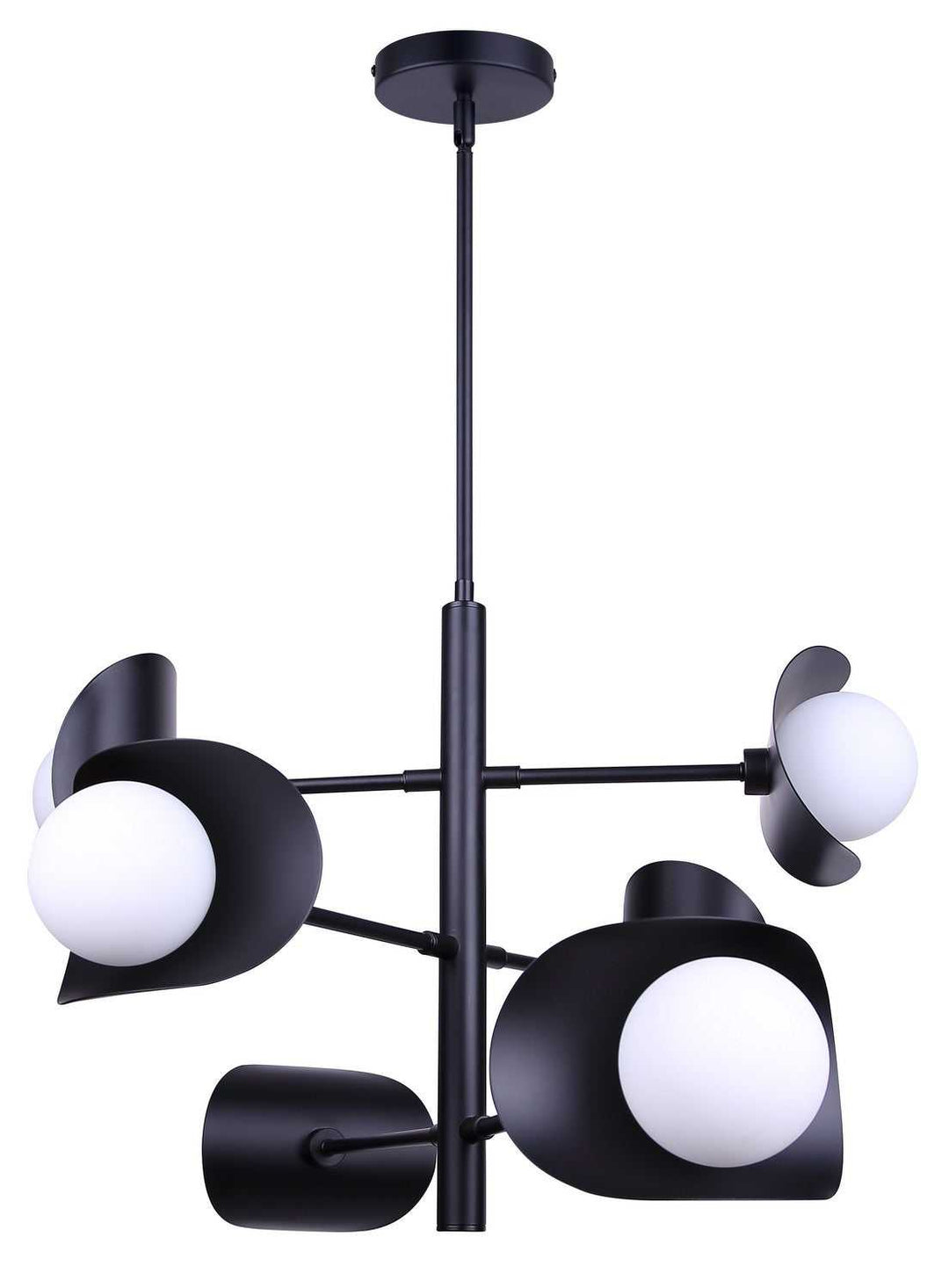 Arion Six Light Chandelier in Matte Black Canarm Canada