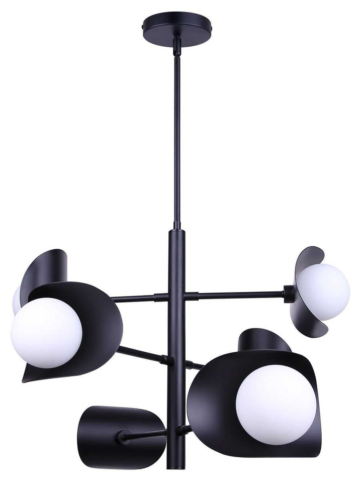 Arion Six Light Chandelier in Matte Black Canarm Canada