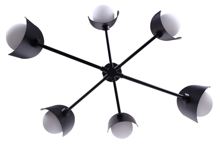Arion Six Light Chandelier in Matte Black Canarm Canada