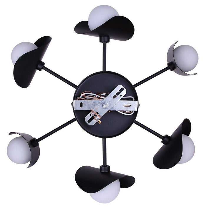 Arion Six Light Chandelier in Matte Black Canarm Canada