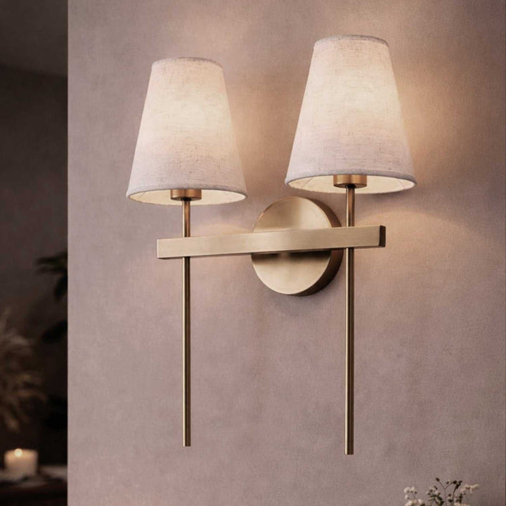 Nell Two Light Wall Fixture in Gold Canarm Canada