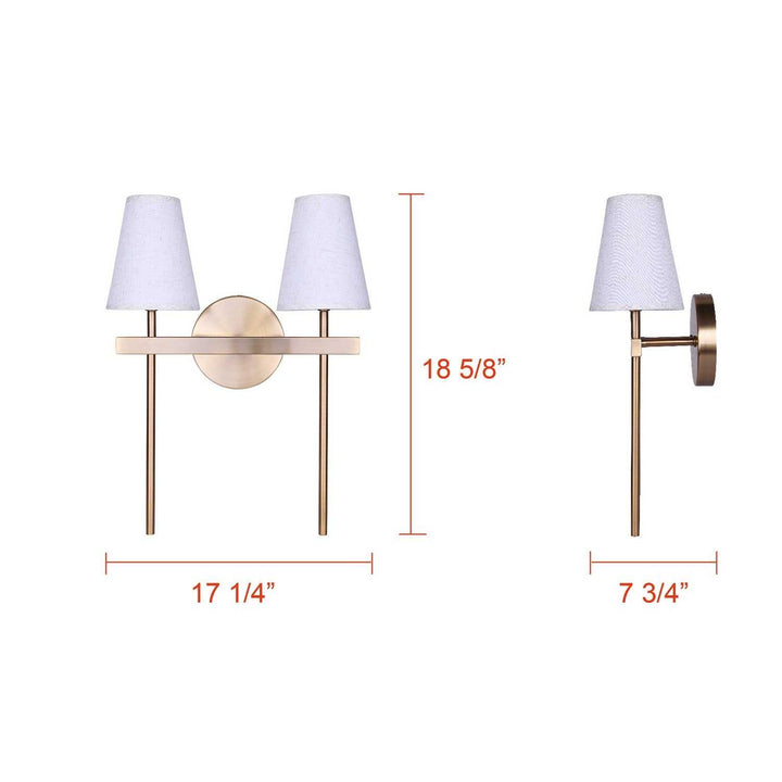 Nell Two Light Wall Fixture in Gold Canarm Canada