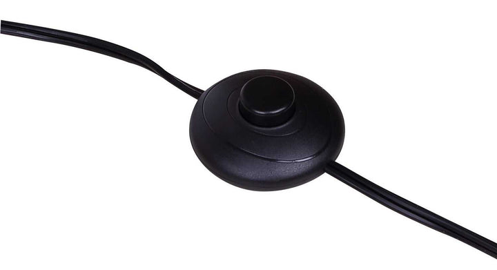 Elan One Light Floor Lamp in Matte Black & Real Wood Canarm Canada