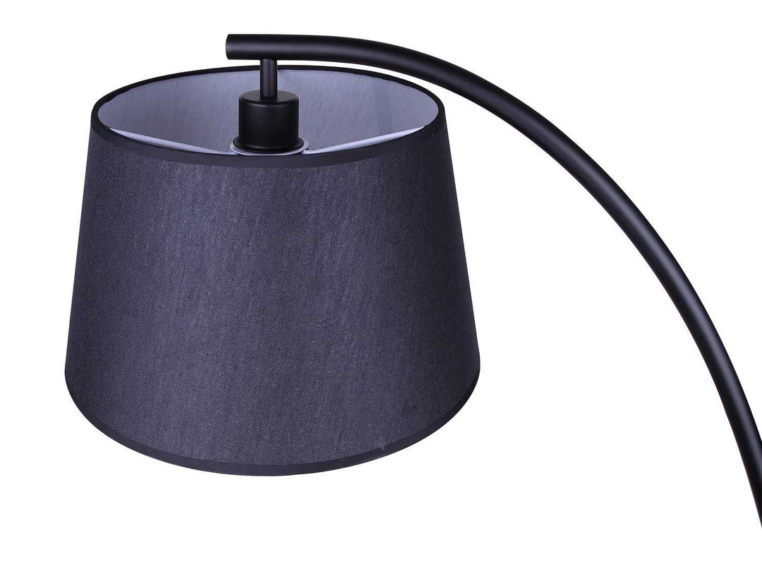 Elan One Light Floor Lamp in Matte Black & Real Wood Canarm Canada