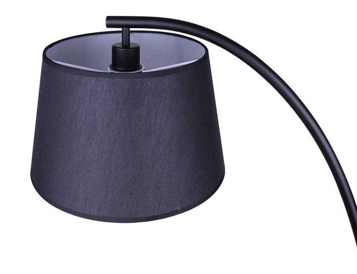 Elan One Light Floor Lamp in Matte Black & Real Wood Canarm Canada