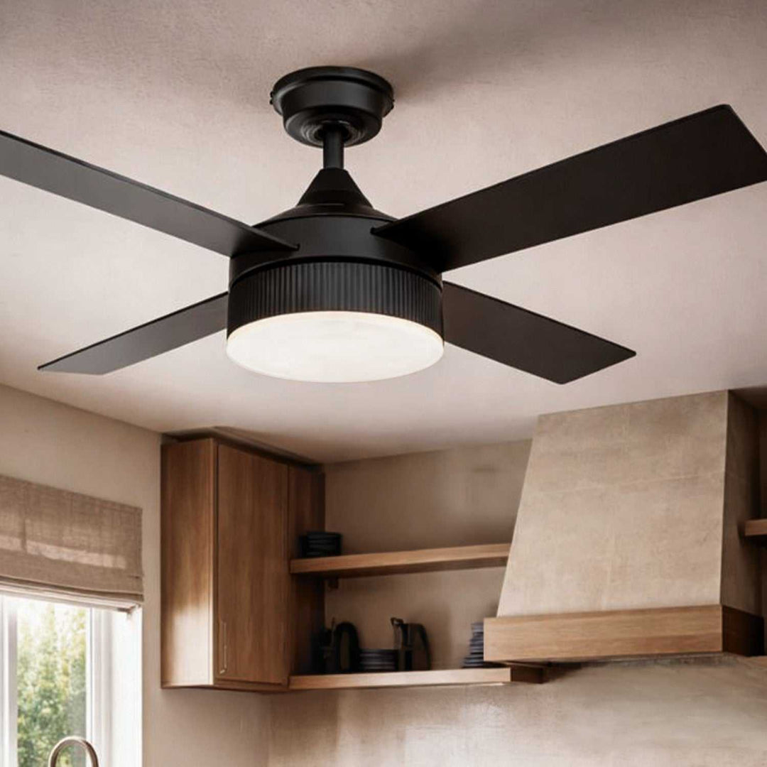 Aurova 52" Ceiling Fan in Matte Black Canarm Canada