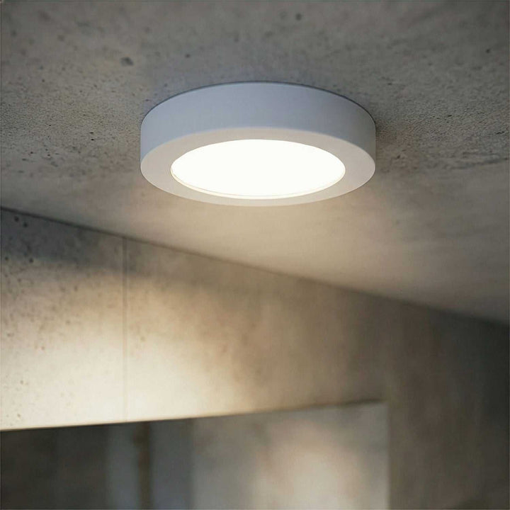 Dl-5F-10Dcw LED Flush Mount in White Canarm Canada