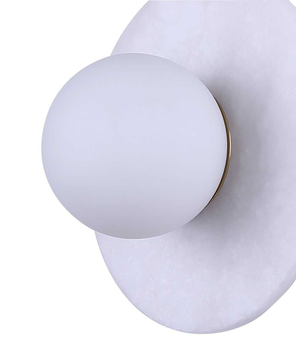 Fenn LED Wall Sconce in Gold/ Matte White Canarm Canada