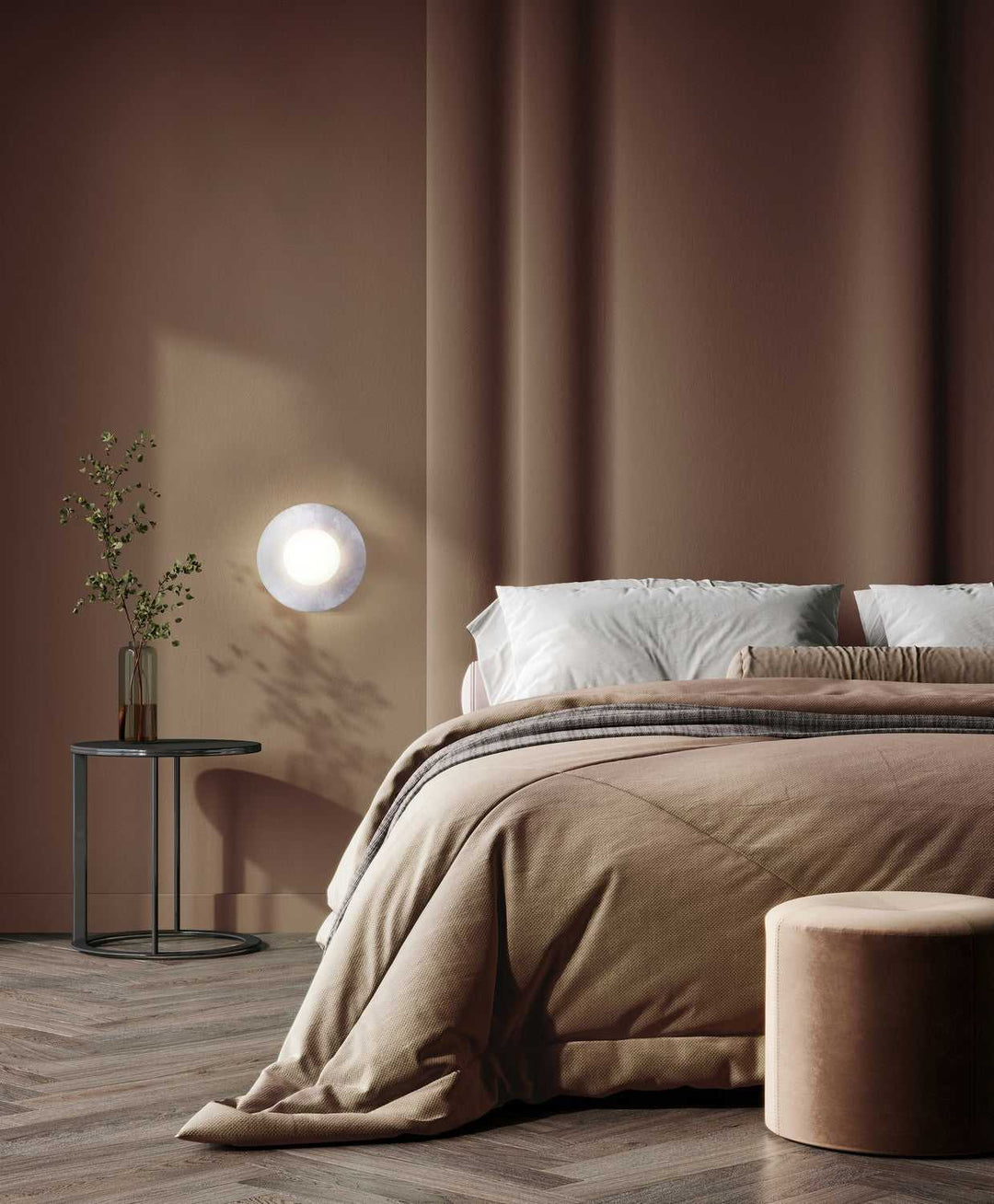 Fenn LED Wall Sconce in Gold/ Matte White Canarm Canada